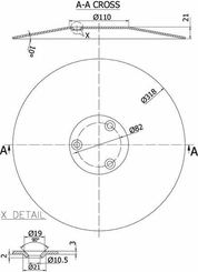 Pièces agricoles - Travail du sol - Disque lisse, fraisure 320x3,0mm