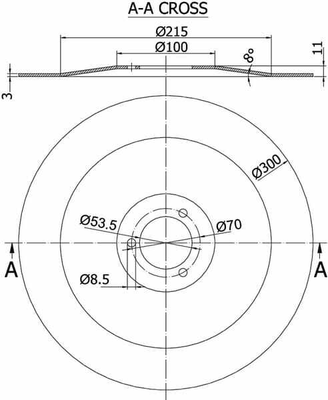 Pièces agricoles - Travail du sol - Disque simple, 300x3,0mm