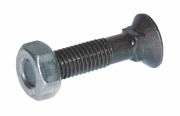 Pièces agricoles - Travail du sol - Boulon de charrue carré M9x35 + ecrou