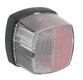 Feu de gabarit carré, 12V, rouge/blanc, boulonné, fiche plate, Geka