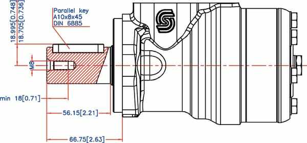 Pièces agricoles - Hydraulique - Moteur Orbit , Cardan Ø32,2-L,