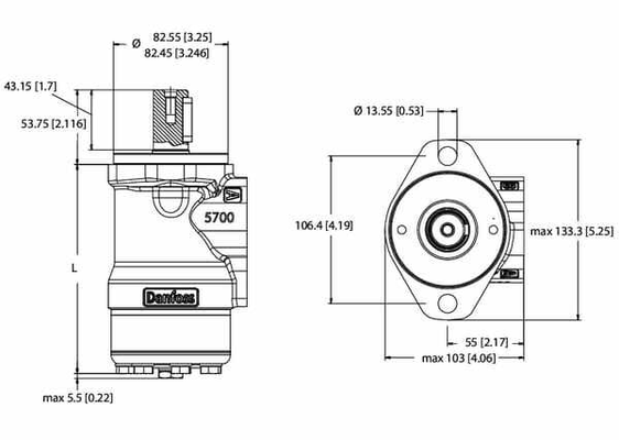 Pièces agricoles - Hydraulique - Moteur orbital, arbre Ø 25 A2
