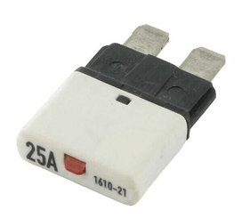 Pièces agricoles - Electricité - Fusible réinitialisation manuelle thermique 28V 25A longueur 34,4mm blanc E.T.A