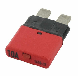 Pièces agricoles - Electricité - Fusible réinitialisation manuelle thermique 28V 10A longueur 34,4mm rouge E.T.A