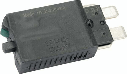 Pièces agricoles - Electricité - Fusible réinitialisation manuelle thermique 28V 6A longueur 51,6mm vert E.T.A