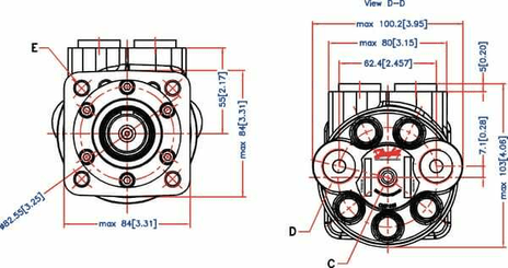 Pièces agricoles - Hydraulique - Moteur Orbit , Cardan Ø25,4-L,