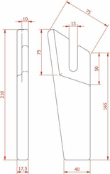 Pièces agricoles - Travail du sol - Pointe à souder D.210mm