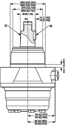 Pièces agricoles - Hydraulique - Moteur de roue, diamètre d'arbre 35 mm, conique 1:10