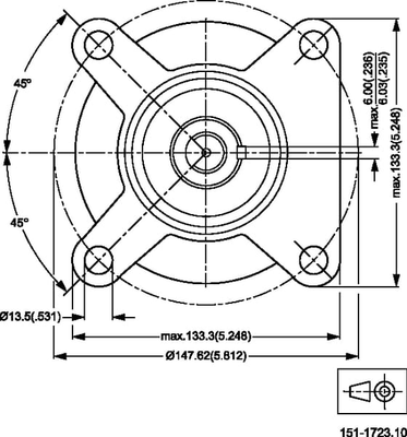 Pièces agricoles - Hydraulique - Moteur de roue, diamètre d'arbre 35 mm, conique 1:10