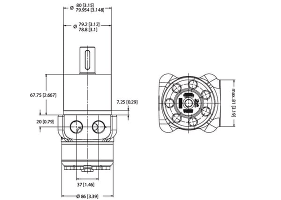 Pièces agricoles - Hydraulique - Moteur hydraulique OMPW315