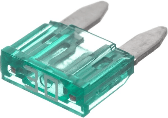 Pièces agricoles - Electricité - Fusible lame mini 32V 30A longueur 16,3mm vert pack 1x