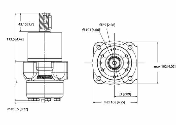 Pièces agricoles - Hydraulique - Moteur roue, arbre Ø 25