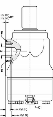 Pièces agricoles - Hydraulique - Moteur Orbit Cardan Ø32, 4-L