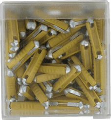 Pièces agricoles - Electricité - Fusible stéatite 5A longueur 25mm jaune pack 100x iMaXX
