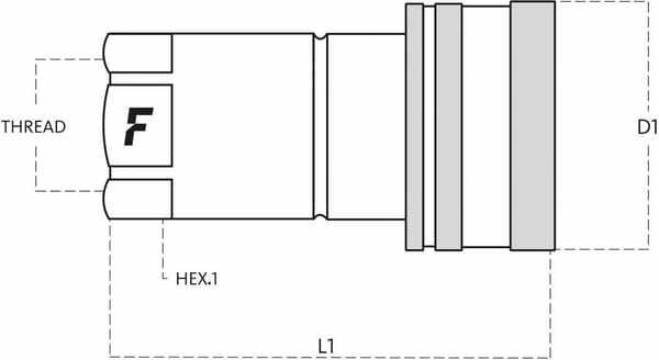 Pièces agricoles - Hydraulique - Raccord rapide femelle 1 1/2" - 40 - 1 1/2" BSP