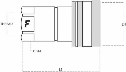 Pièces agricoles - Hydraulique - Coupleur bille femelle 1/2 BSP