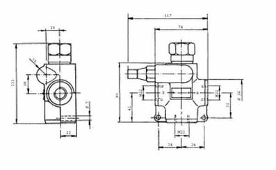 Pièces agricoles - Hydraulique - Vanne de régulation de débit 3 voies 0-65 l/min