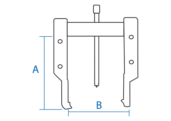 Outils - Outils divers - Extracteur 2 griffes révers coulissantes fines (3.5mm) 210-200mm