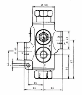 Pièces agricoles - Hydraulique - Vanne de régulation de débit 3 voies 0-65 l/min