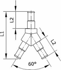 Pièces agricoles - Pièce pneumatique - Raccord Y
