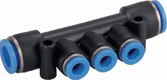 Distributeur T 3 voies,10-8-10