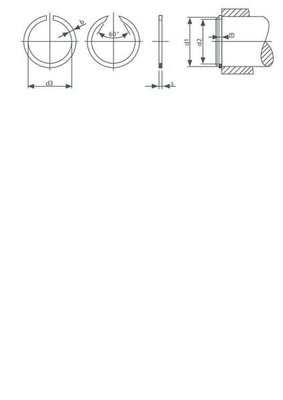 Pièces agricoles - Roulements - Bague à ressort externe 75x2 mm IDC ®