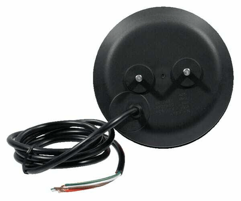 Pièces agricoles - Eclairage - Feu arrière LED, rond, 12/24V, rouge/ambre, à boulonner, Ø 140mm