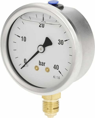 Pièces agricoles - Hydraulique - Manomètre Ø63 0-40bar ¼" inf.