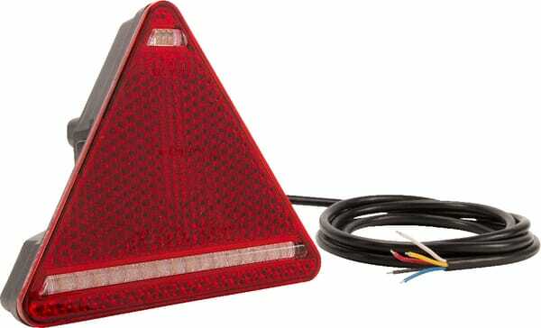 Pièces agricoles - Eclairage - Feu arrière LED triangle gauche, 12-24V, 163x144x38.8mm, Kramp