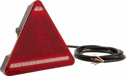 Pièces agricoles - Eclairage - Feu arrière LED triangle gauche, 12-24V, 163x144x38.8mm, Kramp