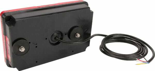 Pièces agricoles - Eclairage - Feu arrière LED rectangle gauche 12-24V, 232x142x59mm, Kramp