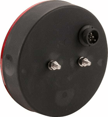 Pièces agricoles - Eclairage - Feu arrière multifonction LED, rond, 12-24V, Ø 142mm, 5 fiches, Kramp