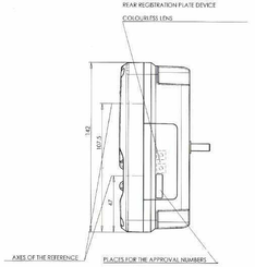 Pièces agricoles - Eclairage - Feu arrière LED rectangle gauche12-24V, 232x142x59mm, 5-fiches, Kramp