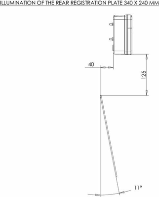 Pièces agricoles - Eclairage - Feu arrière multifonction LED carré, 12-24V, 121x101x56mm, 5-fiches, Kramp