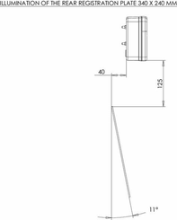 Pièces agricoles - Eclairage - Feu arrière multifonction LED carré, 12-24V, 121x101x56mm, 5-fiches, Kramp