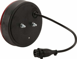 Pièces agricoles - Eclairage - Feu multifonction arrière LED rond 12V 5 poles Ø 142mm, Kramp