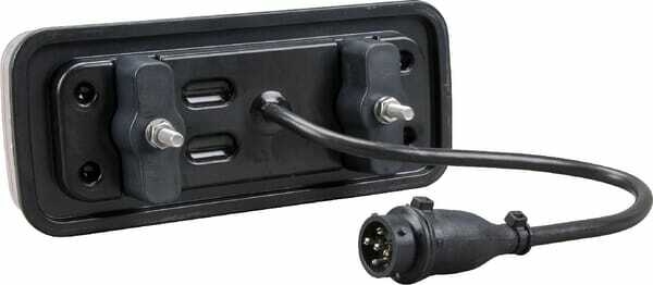 Pièces agricoles - Eclairage - Feu arrière LED rectangle gauche 12-24V, 200.5x85x40mm, 5-fiches, Kramp