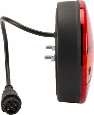 Pièces agricoles - Eclairage - Feu multifonction arrière LED rond 12V 5 poles Ø 142mm, Kramp