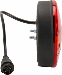 Pièces agricoles - Eclairage - Feu multifonction arrière LED rond 12V 5 poles Ø 142mm, Kramp