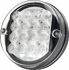 Pièces agricoles - Eclairage - Feu arrière multifonction LED, rond, 12-24V, Ø 115mm, Kramp