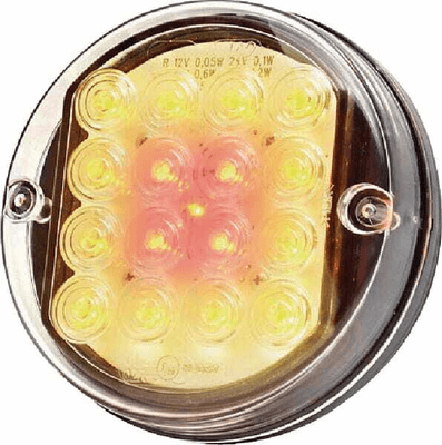 Pièces agricoles - Eclairage - Feu arrière multifonction LED, rond, 12-24V, Ø 115mm, Kramp