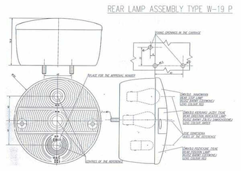 Pièces agricoles - Eclairage - Feu multifonction arrière LED rond 12V 5 poles Ø 142mm, Kramp