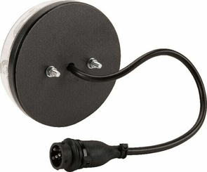 Pièces agricoles - Eclairage - Feu arrière multifonction LED, rond, 12-24V, Ø 115mm, 5 fiches, Kramp