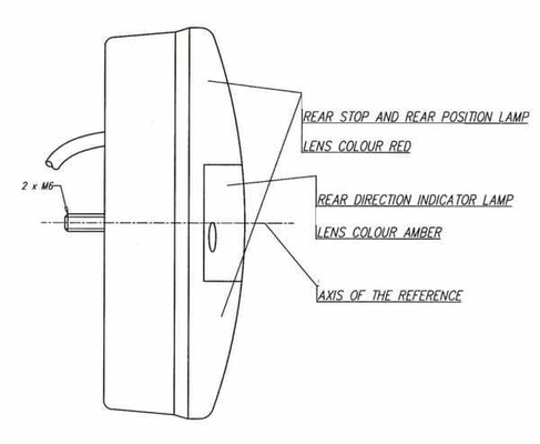 Pièces agricoles - Eclairage - Feu multifonction arrière LED 12V rond câblé Ø 142mm, Kramp
