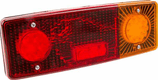 Feu arrière LED rectangulaire droit, 12-24V, 287.6x100.5x65mm 5 fiches, Kramp