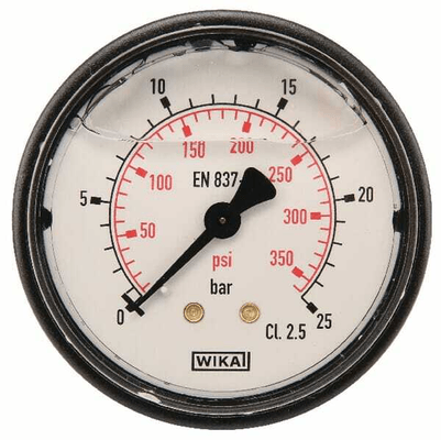 Pièces agricoles - Hydraulique - Manomètre Ø63 0-25bar ¼" ar.