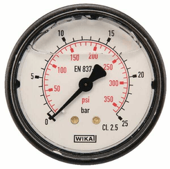 Pièces agricoles - Hydraulique - Manomètre Ø63 0-25bar ¼" ar.