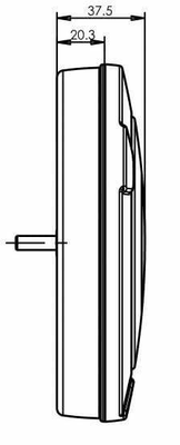 Pièces agricoles - Eclairage - Feu arrière multifonction LED, rond, 12-24V, Ø 152mm, 5 fiches, Kramp