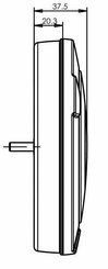 Pièces agricoles - Eclairage - Feu arrière multifonction LED, rond, 12-24V, Ø 152mm, 5 fiches, Kramp