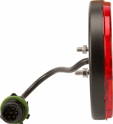 Pièces agricoles - Eclairage - Feu arrière multifonction LED, rond, 12-24V, Ø 140mm, 7 fiches, Kramp